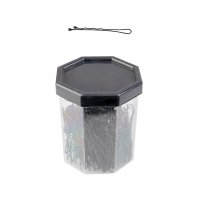 WSUWKI FRYZJERSKIE DO WŁOSÓW E-62 150 SZT 4,9CM CZARNE 