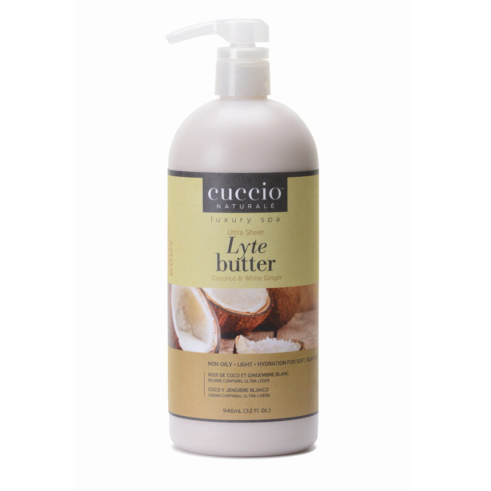 Cuccio Naturale - masło do ciała z pompką kokos i imbir - 946 ml