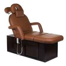 SPA Łóżko do masażu - elektryczna leżanka kosmetyczna BCH-2009 - kolor brązowy