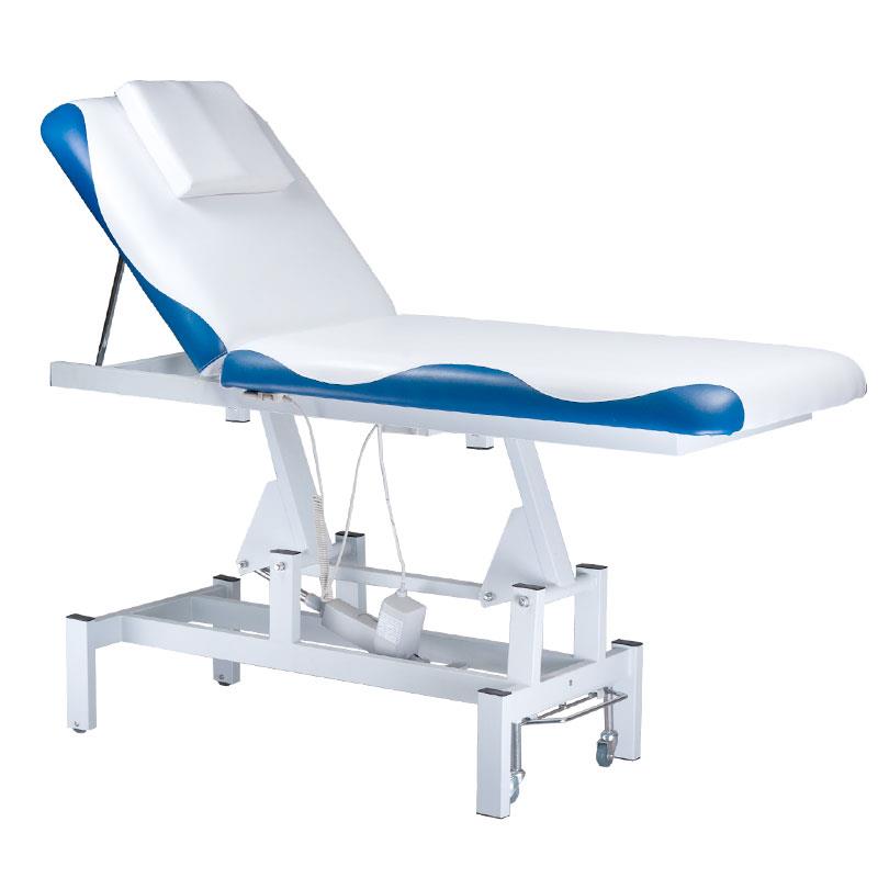 Łóżko do masażu, elektryczny stół rehabilitacyjny BD-8230 - kolor biały/niebieski