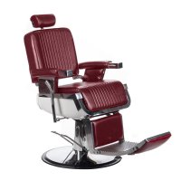 Fotel barberski LUMBER BH-31825 wiśniowy