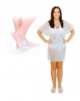 JEDNORAZOWY SZLAFROK KRÓTKI RĘKAW