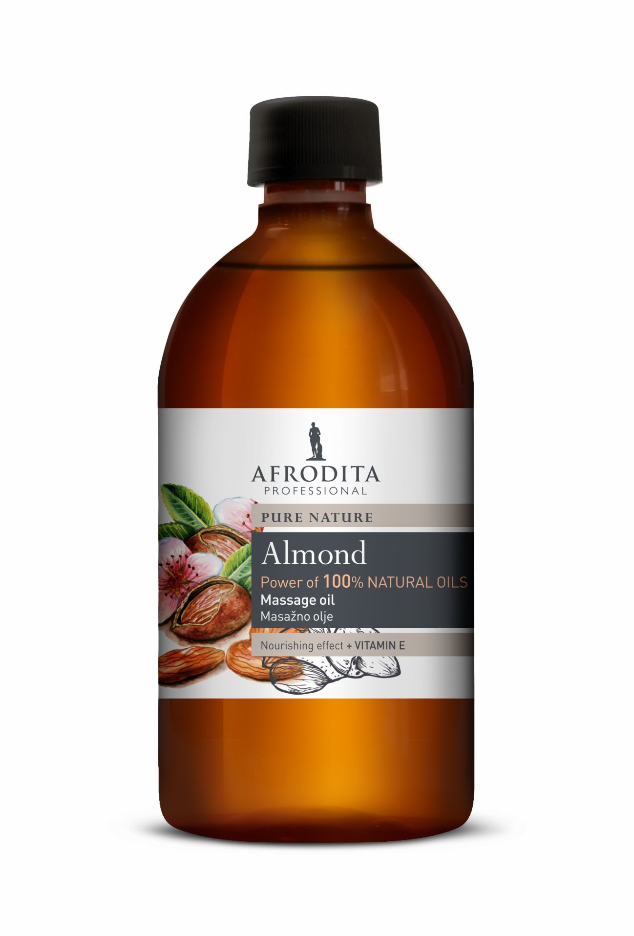 Kozmetika Afrodita - Olej do masażu twarzy i ciała 500 ml - Migdał