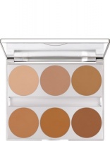 KRYOLAN-DUAL FINISH PALETTE 6 COLORS / PALETA 6 PODKŁADÓW W KAMIENIU / WARM COMPLEXION