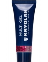 KRYOLAN-MULTI GEL GLITTER 10 ML / GRUBY ŻEL BROKATOWY DO CIAŁA I WŁOSÓW-RED