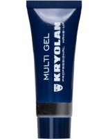 KRYOLAN-MULTI GEL GLITTER 10 ML / GRUBY ŻEL BROKATOWY DO CIAŁA I WŁOSÓW-BLACK