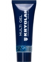 KRYOLAN-MULTI GEL GLITTER 10 ML / GRUBY ŻEL BROKATOWY DO CIAŁA I WŁOSÓW-BLUE