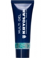 KRYOLAN-MULTI GEL GLITTER 10 ML / GRUBY ŻEL BROKATOWY DO CIAŁA I WŁOSÓW-PASTEL BLUE