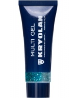 KRYOLAN-MULTI GEL GLITTER 10 ML / GRUBY ŻEL BROKATOWY DO CIAŁA I WŁOSÓW-TURQUOISE