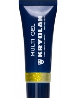 KRYOLAN-MULTI GEL GLITTER 10 ML / GRUBY ŻEL BROKATOWY DO CIAŁA I WŁOSÓW-PASTEL YELLOW