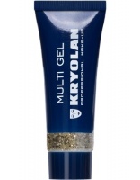 KRYOLAN-MULTI GEL GLITTER 10 ML / GRUBY ŻEL BROKATOWY DO CIAŁA I WŁOSÓW-GOLD