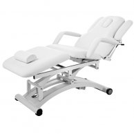 Łóżko do masażu - elektryczna leżanka kosmetyczna 4241 - kolor biały