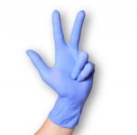 Rękawice / rękawiczki nitrylowe niebieskie -rozm. M- 100 szt