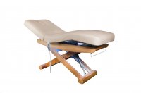 SPA Łóżko do masażu - podgrzewana leżanka kosmetyczna LUNA X PLUS beżowa