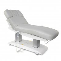 SPA Łóżko do masażu - podgrzewana leżanka kosmetyczna Luna H PLUS PURE jasnoszara