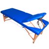 Stół, składane łóżko do masażu Komfort Wood AT-009B - kolor niebieski