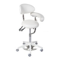 Taboret medyczny z oparciem BD-Y914 Biały